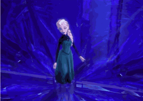 Gif of Elsa from Frozen