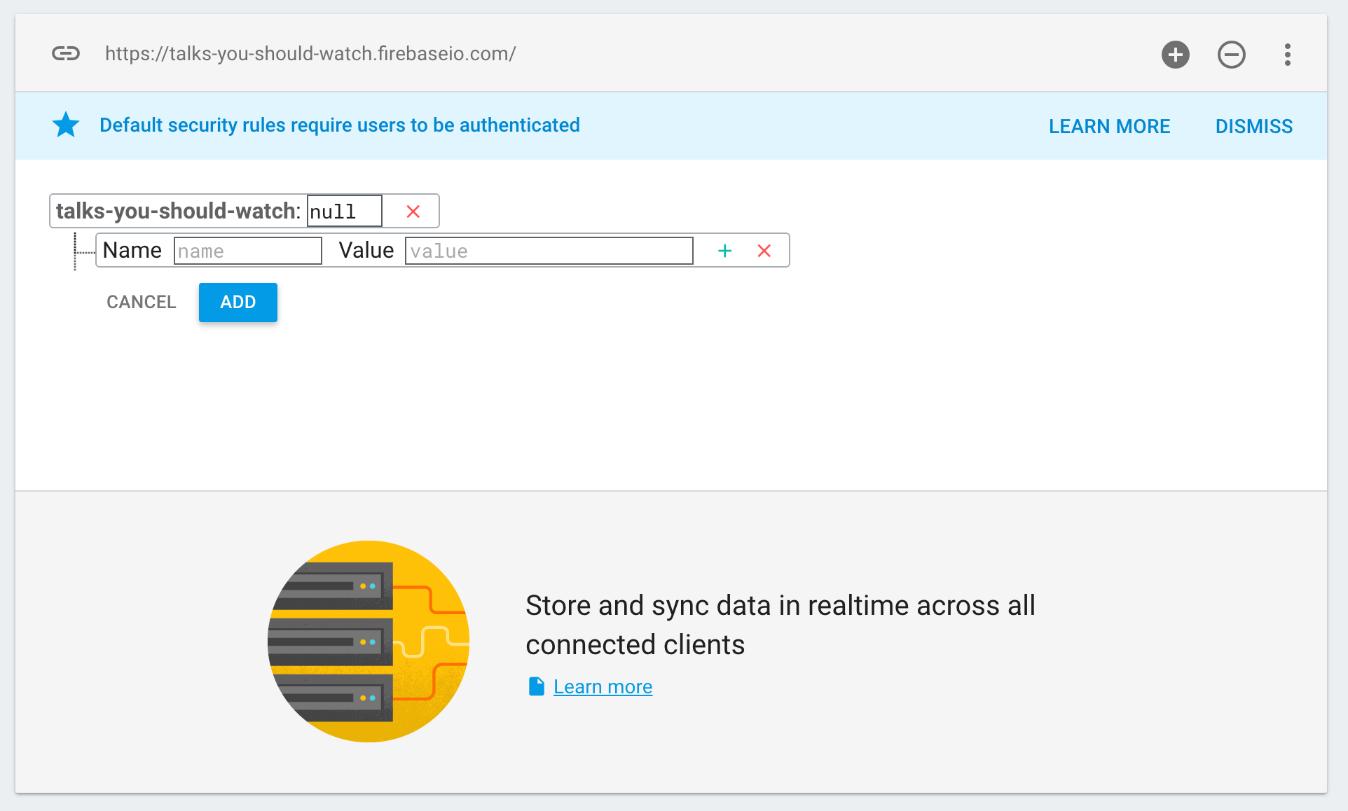 Adding data manually