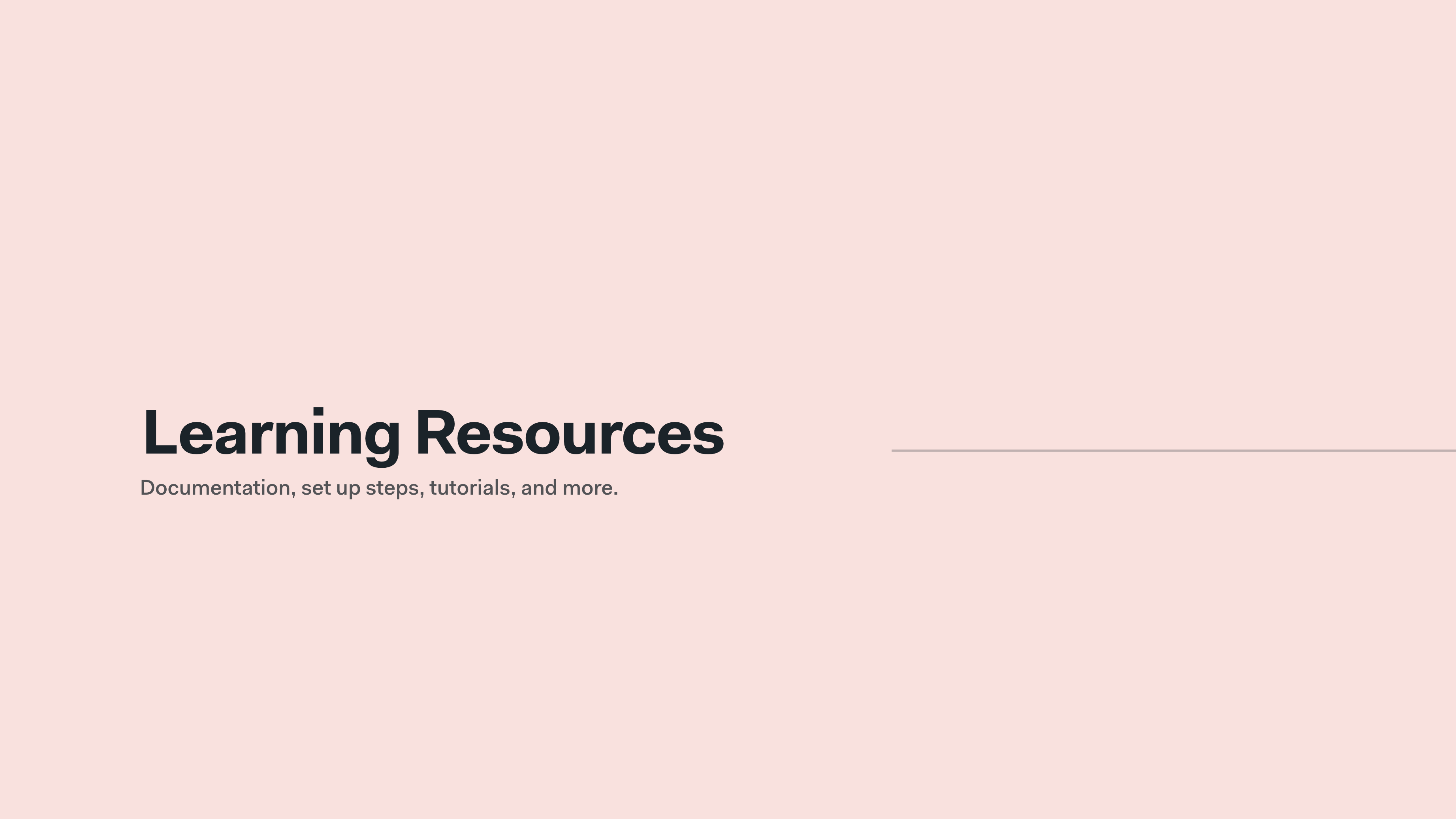 Slide of Learning Resources