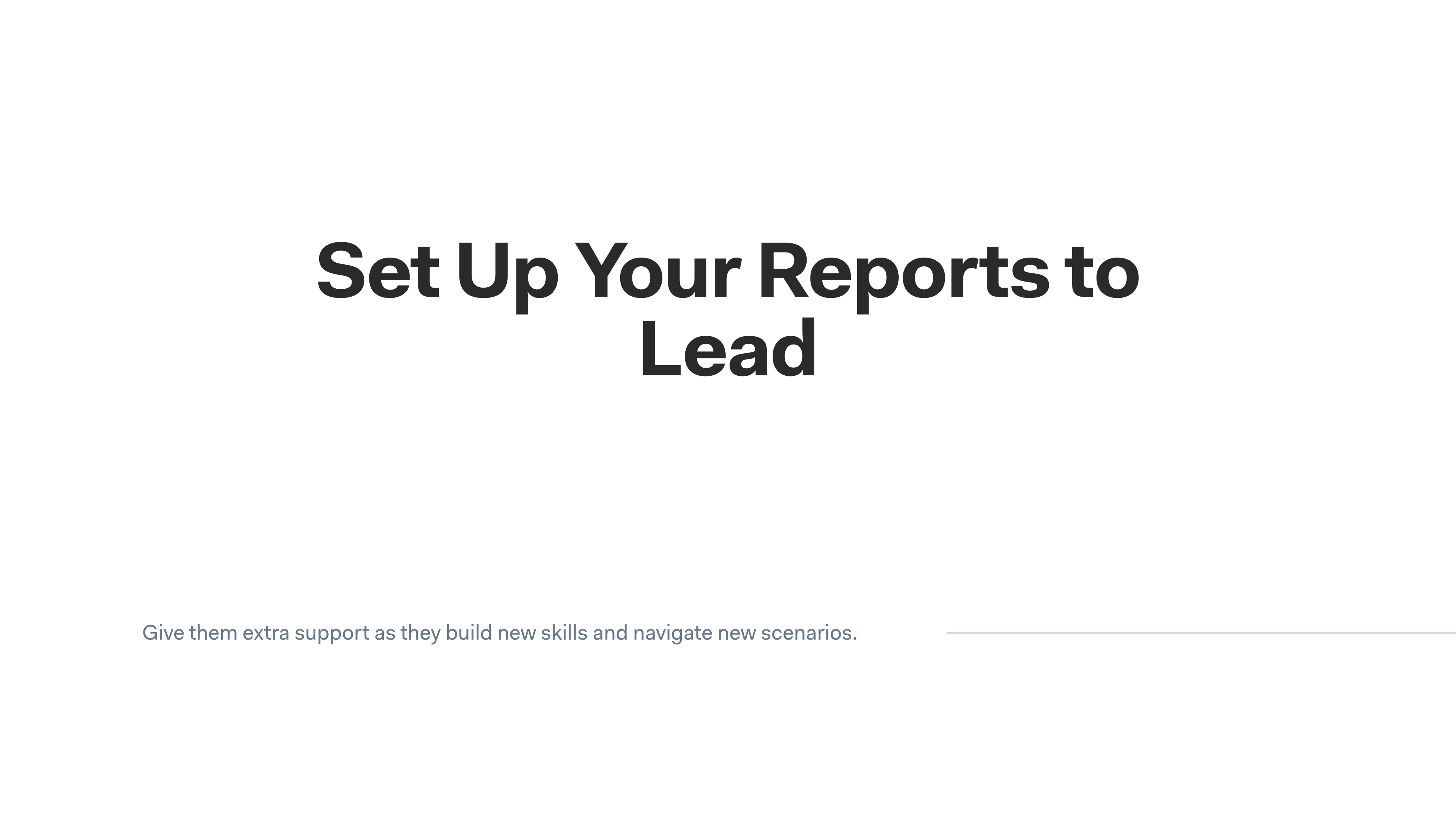 Slide of Set Up Your Reports to Lead