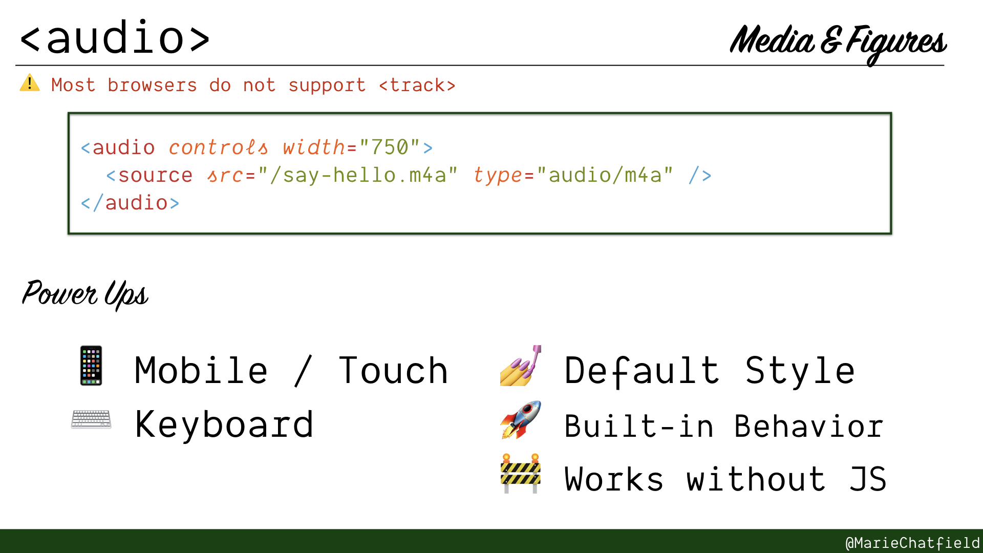 Slide of audio element