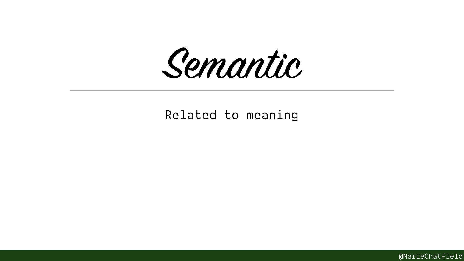 Semantic definition
